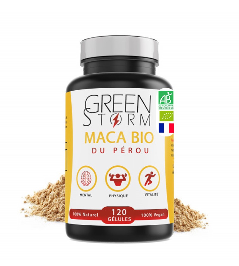 Maca bio du Perou Greenstorm boite de 120 gelules - 100 pure